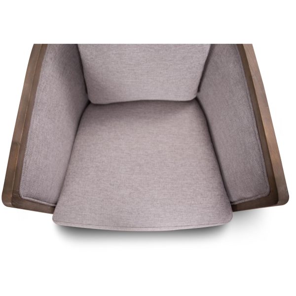 Moonlight Pine Fabric Club Armchair Executive Sofa Tub Chair – Steel
