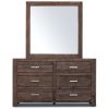 Catmint Dresser Mirror Vanity Dressing Table Solid Pine Wood Frame – Grey Stone