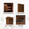 Umber Bookshelf Bookcase 4 Tier Drawers Solid Pine Timber Wood – Dark Brown