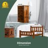 Umber 4pc Queen Bed Frame Suite Bedside Tallboy Furniture Package – Dark Brown