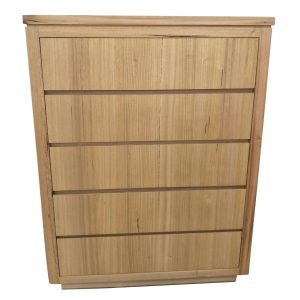 Harrogate Tallboy 5 Chest of Drawers Solid Messmate Wood Bed Storage Cabinet