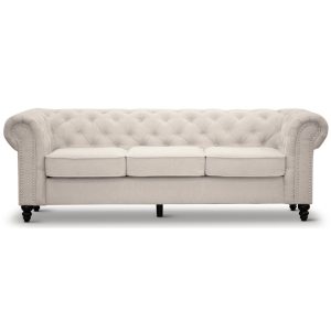 Bridgewater Sofa Fabric Uplholstered Chesterfield Lounge Couch