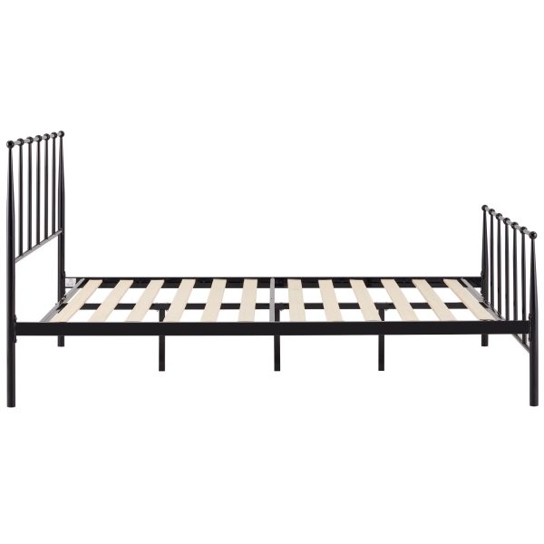 Hardy  Double Bed Size Metal Frame Platform Mattress Base – Black