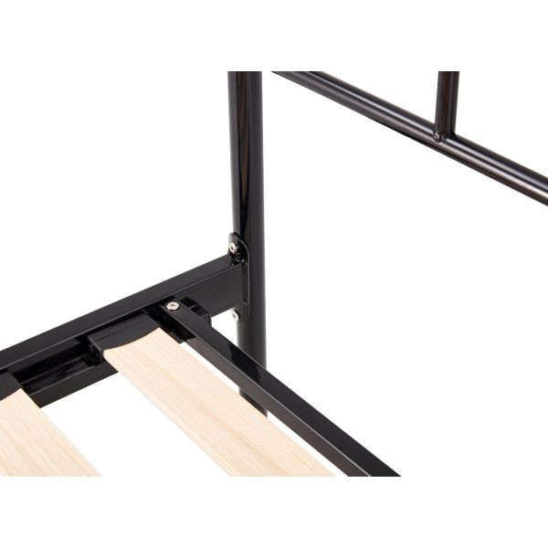 Hardy  Double Bed Size Metal Frame Platform Mattress Base – Black