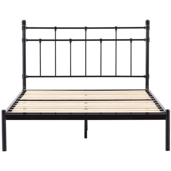 Moderna King Single Bed Size Metal Frame Platform Mattress Base – Black
