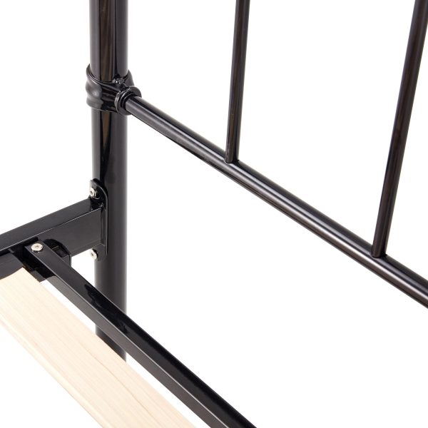 Moderna King Single Bed Size Metal Frame Platform Mattress Base – Black