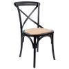 Aksa 9pc Dining Set 210-310cm Extension Timber Table 8 Black Cross Back Chair