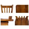 Teasel 5pcs Home Bar Table 4 Chair Set Wine Cabinet Case 192cm Solid Pine Timber