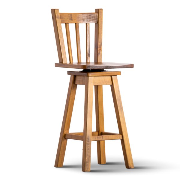 Teasel Bar Chair Stools Barstool Dining Solid Pine Timber Wood – Rustic Oak