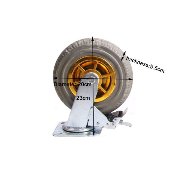 8″ Heavy Duty Industrial Brake Swivel Caster Wheel Wheels CastorTrolley holds