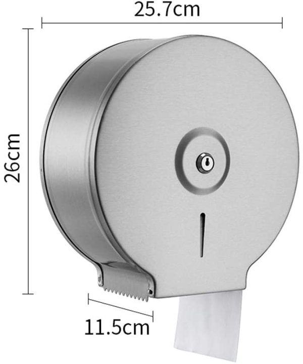 Commercial Restaurant Stainless Steel Toilet Paper Tissue Holder Dispenser Chrome