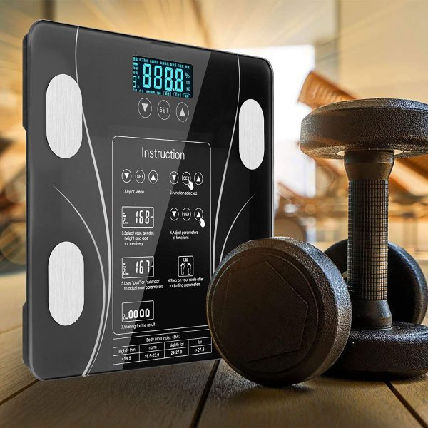 LCD Scales Body Weight Bathroom Bath room Body Fat Gym Fitness Scale BMI BMR