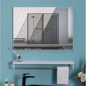 40x50cm White Rectangle Wall Bathroom Mirror Bathroom Holder Vanity Mirror Corner Decorative Mirrors