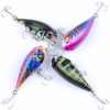 4x 5.5cm Popper Crank Bait Fishing Lure Lures Surface Tackle Saltwater