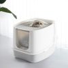 Large Cat Litter Box with Lid, Fully Enclosed Splash-Proof Litter Box Cat Litter Box with scoop