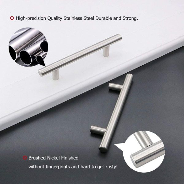 Brushed Stainless steel Kitchen Door Cabinet Drawer Handle Pulls 128MM