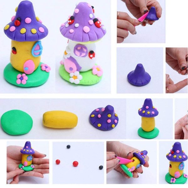 50Colors 1KG Toy DIY Craft Malleable Modelling Soft Clay Block Set Fimo Polymer