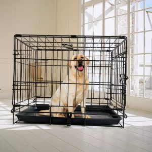 36″ Pet Dog Cage Kennel Metal Crate Enlarged Thickened Reinforced Pet Dog House