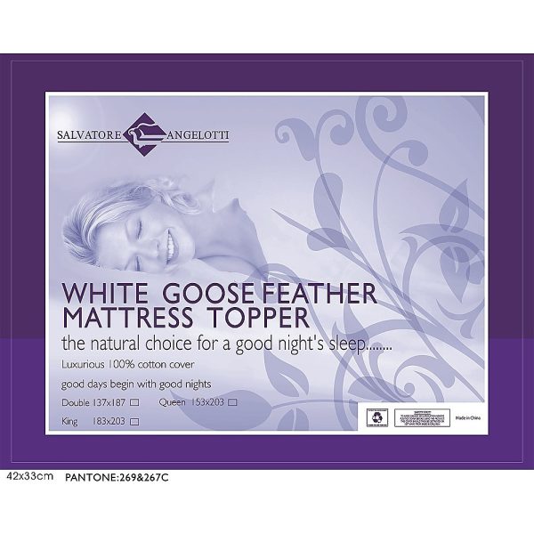 Single Mattress Topper – 100% Goose Feather