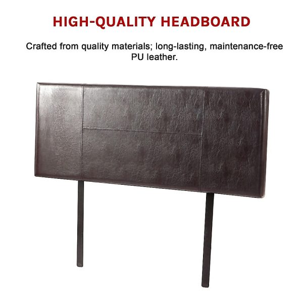 PU Leather Queen Bed Headboard Bedhead – Brown