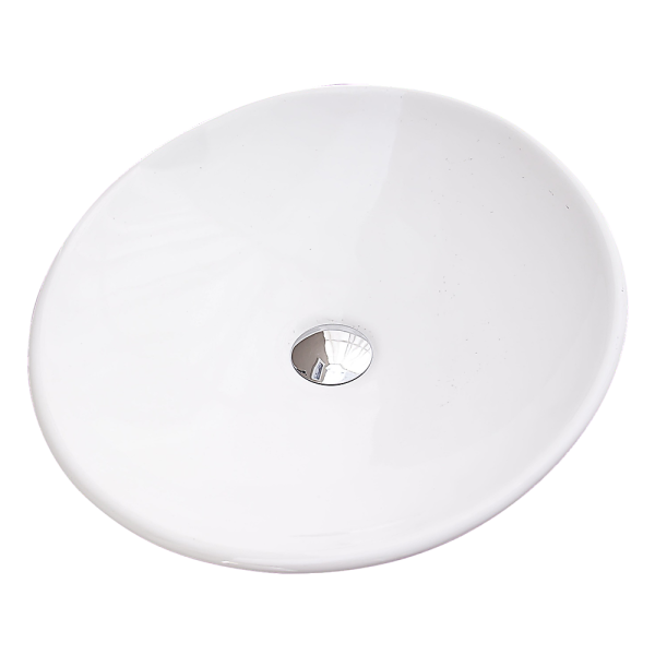 Bathroom Ceramic Oval Above Countertop Basin for Vanity