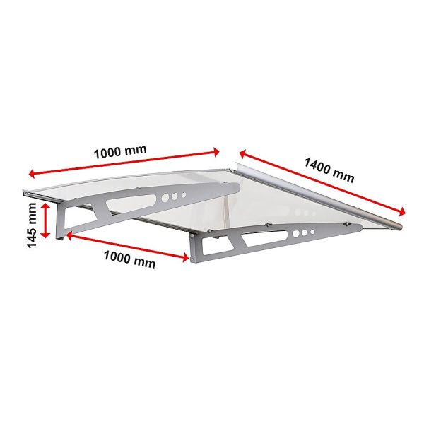 DIY Outdoor Awning Cover 1.4m x 1m Polycarbonate