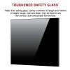 Toughened 60cm x 70cm Black Glass Kitchen Splashback