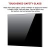 Toughened 90cm x 70cm Black Glass Kitchen Splashback