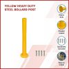 Yellow Heavy Duty Steel Bollard Post