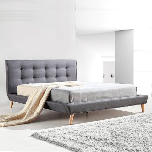Parilla Double Fabric Deluxe Bed Frame Grey