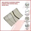 Wallpaper Flocking Simple Curves Non-woven Wall Paper Roll