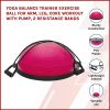 Yoga Balance Trainer Exercise Ball for Arm, Leg, Core Workout with Pump, 2 Resistance Bands