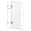 900 x 1450mm Frameless Bath Panel 10mm Glass Shower Screen By Della Francesca