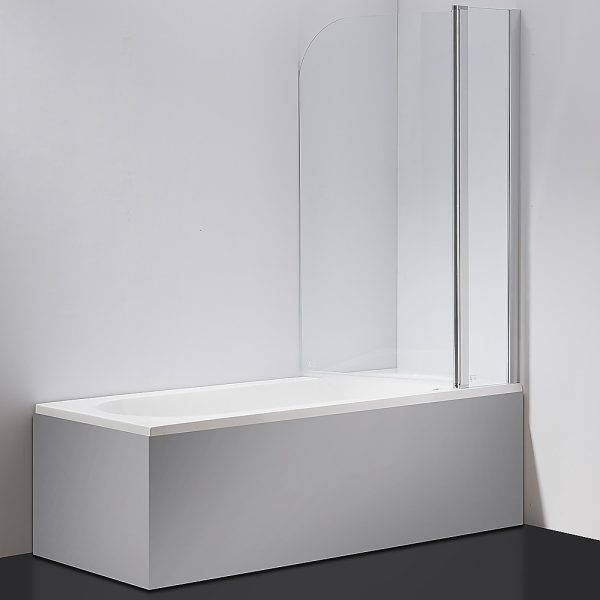 180? Pivot Door 6mm Safety Glass Bath Shower Screen 1200x1400mm By Della Francesca