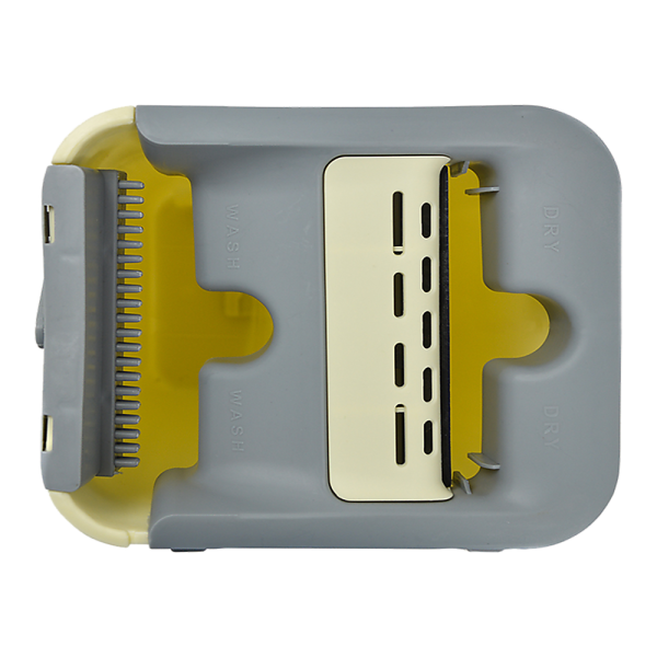 4 x Microfiber Pads Flat Mop Bucket Kit 360 Rotating Self Wash Cleaning