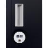 4-Digit Combination Lock 2-Door Vertical Locker for Office Gym Shed School Home Storage Black