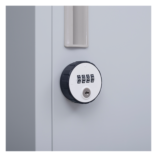 4-Digit Combination Lock 4 Door Locker for Office Gym Grey