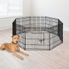 24″ 8 Panel Pet Dog Playpen Puppy Exercise Cage Enclosure Fence Play Pen