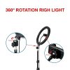 10″ LED Selfie Ring Light with 1.6M Tripod Stand Phone Holder Photo Live Makeup