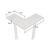 Set of 4 Industrial Retro Hairpin Table Legs 12mm Steel Bench Desk – 11cm White
