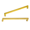 15 x Brushed Brass Drawer Pulls Kitchen Cabinet Handles – Gold Finish 256mm