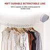 Retractable Clothesline Hang Clothes Line 20 Ft Retracts Automatically