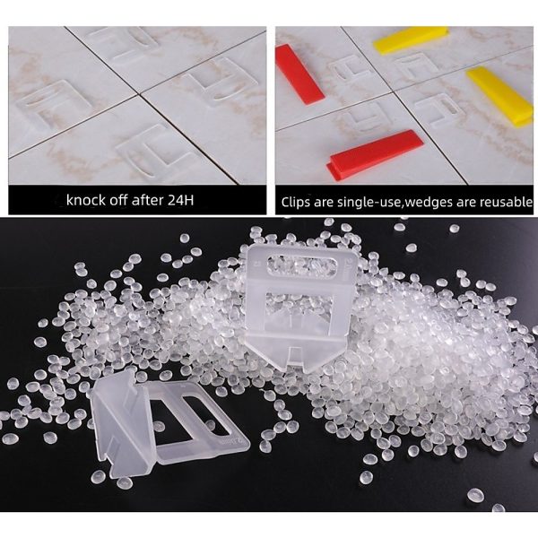 1000x Tile Leveling System Clips Levelling Spacer Tiling Tool Floor Wall 1.5