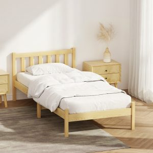 Waroonee Bed Frame Wooden Single Size SOFIE Pine Timber Mattress Base OAK