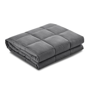 Weighted Blanket Adult 5KG Heavy Gravity Blankets Microfibre Cover Calming Relax Anxiety Relief Grey