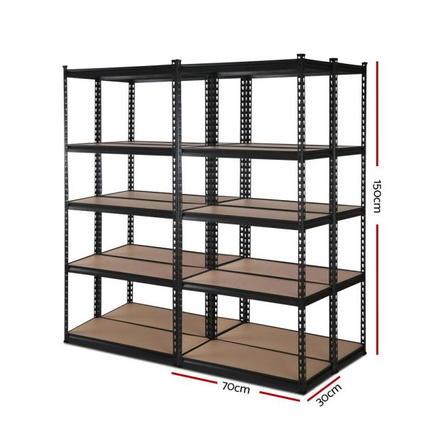 4×1.5M Warehouse Shelving Racking Storage Garage Steel Metal Shelves Rack