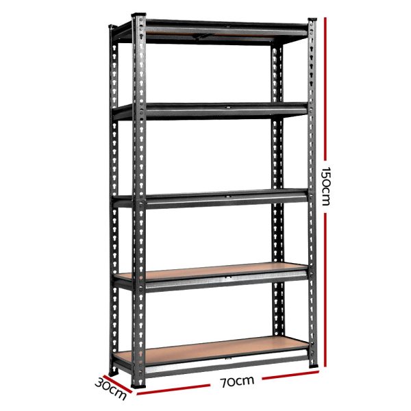 4×1.5M Warehouse Racking Shelving Storage Rack Steel Garage Shelf Shelves
