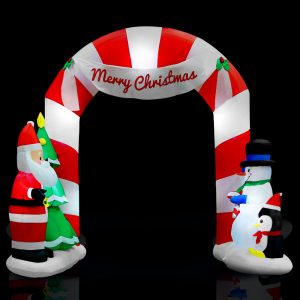Christmas Inflatable Archwary Santa 3M Illuminated Decorations