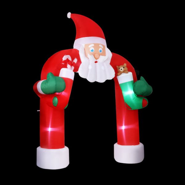 Christmas Inflatable Santa Archway 2.3M Outdoor Decorations Lights