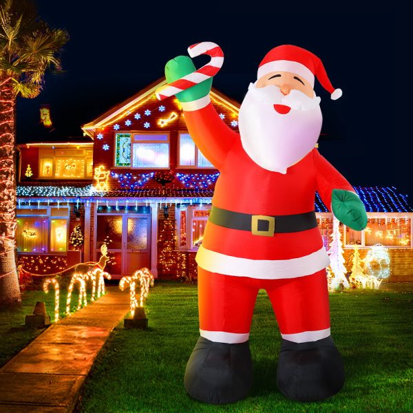 3M Christmas Inflatable Santa Xmas Outdoor Decorations LED Lights